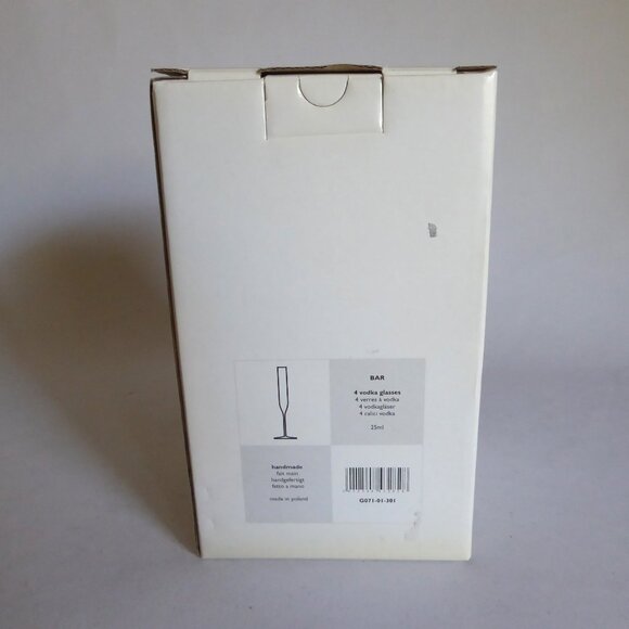 VINTAGE BAR LSA POLAND VODKA FLUTE 25ml HANDMADE GLASS SET (NEW IN BOX) - Picture 8 of 11